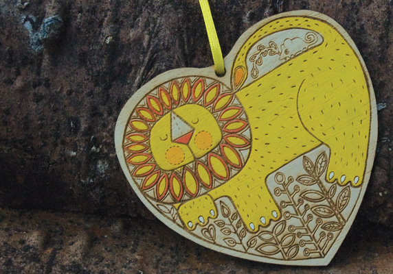 H3 : Lion (hand painted)
