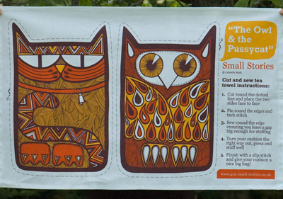 T1 : Owl & Pussycat Cut n Sew Tea-towel