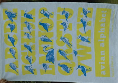 T2 : Avian Alphabet Tea-towel
